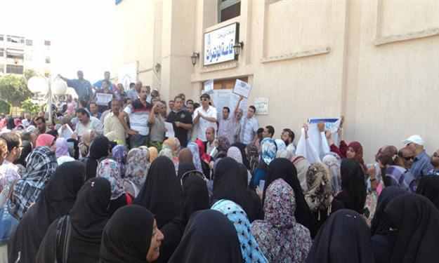 جانب من التظاهرة بجامعة بورسعيد