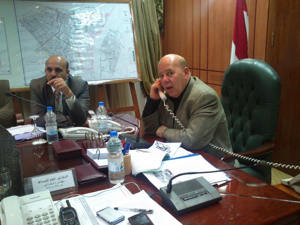 محافظ بورسعيد في غرفة العمليات الرئيسية يومي الاستفتاء
