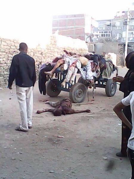 صورة للاشتباكات في أسوان نقلا عن مواقع التواصل الاجتماعي